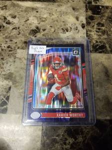 lot 774 image: 2024 Panini Donruss Optic Football Purple Halo Prizm Xavier Worthy Kansas City Chiefs Rookie Card