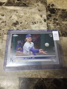 lot 784 image: 2022 Topps Chrome Bobby Witt Jr. Kansas City Royals Rookie Baseball Card