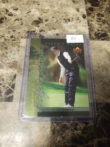 lot 792 image: 2001 Upper Deck Tigers Tales Tiger Woods Rookie Card
