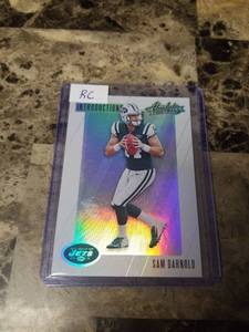 lot 796 image: 2018 Panini Absolute Football Sam Darnold New York Jets Rookie Card