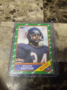 lot 797 image: 1986 Topps All Pro Walter Payton Chicago Bears Football Card