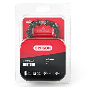 lot 3013 image: Oregon L81 ControlCut Chainsaw Chain for 20-Inch Bar, 81 Drive Links, Low-Kickback Chain, fits Several Stihl Models Gray