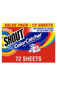 lot 3039 image: Shout Color Catchers for Laundry, Allow Mixed Washes, Prevents Color Runs and Maintains Original Clothing, 72 Count