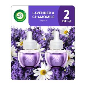 lot 3052 image: Air Wick Plug in Scented Oil Refill, 2ct, Lavender & Chamomile, Essential Oils, Air Freshener
