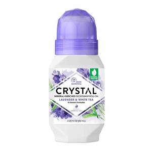 lot 3084 image: Crystal Mineral Deodorant Roll-On, Lavender & White Tea, Purple, 2.25 Fl Oz