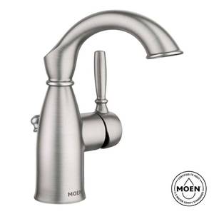 lot 3098 image: Moen 84144 Sarona 1.2 GPM Single Hole Bathroom Faucet - Nickel