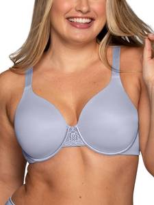 lot 3111 image: Vanity Fair Womens Full Figure Beauty Back Smoothing Bra, 4-Way Stretch Fabric, Lightly Lined Cups up to H, Underwire - Romance Blue, 40C
