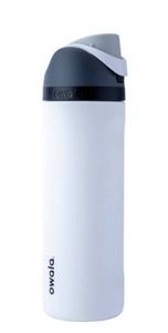 lot 3113 image: Owala 24oz FreeSip Stainless Steel Water Bottle - Sleek - Retail $39 (NO LIDSTRAW)