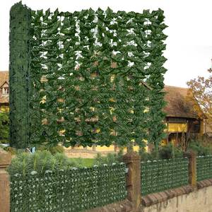 lot 3126 image: DOPGIB Artificial Ivy Privacy Fence Screen 140x 40(39.2 SQFT) UV-Anti Faux Hedge Fence and Fake Ivy Vine Leaf Wall Panels for Indoor&Outdoor Green Backdrop, Garden Greenery Decor