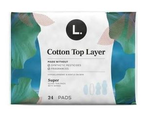 lot 3137 image: L. Cotton Top Layer Super Pads - 24 Count