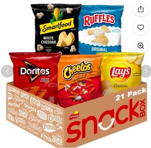 lot 3159 image: Frito-Lay Classic Snack Box Variety Pack - 21 Count