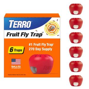 lot 3188 image: Terro Fruit Fly Traps for Indoors (6 Pack)  270 Days of Lure Supply