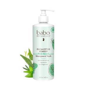 lot 3191 image: Babo Botanicals Eucalyptus Remedy Shampoo & Wash - Invigorating Eucalyptus & Rosemary Essential Oils -For all Ages - EWG Verified - Vegan - Cruelty Free