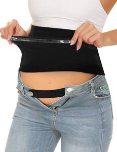 lot 3221 image: Yeshape Belly Band Pregnancy Support belly Bands for Pregnant Women Maternity Belly Band Shirt Extenders for Women Pregnancy Pants Extender Black M