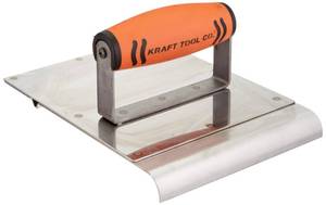 lot 3233 image: Kraft Tool CF046PF Stainless Steel Hand EdgerGroover 12-Inch Radius with ProForm Handle, 6 x 8-Inch,Multi