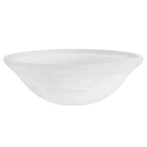 lot 3261 image: Aspen Creative 25002-65-1 Replacement Alabaster Glass shade for Flush Mount or Semi-Flush Mount, 12 Center Hole, 11-12 Diameter x 4 Height