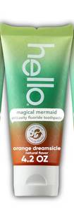 lot 3265 image: Hello Magical Mermaid Kids Toothpaste with Fluoride, Orange Dreamsicle Flavor Toothpaste for Kids, Safe for Ages 2 and Up, Helps Prevent Cavities, Strengthen Enamel, Polish Teeth, 4.2 Oz