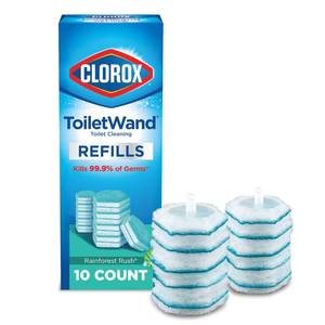 lot 3282 image: Clorox ToiletWand Toilet Cleaner Refills, Toilet brush, Rainforest Rush, 10 Ct