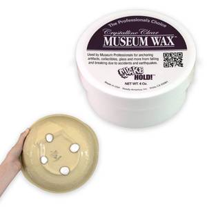 lot 3284 image: QUAKE HOLD Ready America Quake Hold Museum Wax, 4 Oz, Clear, Crystalline