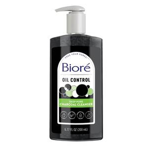 lot 3289 image: Biore Deep Pore Charcoal Face Wash, Daily Facial Cleanser for Dirt & Makeup Removal, for Oily Skin, 6.77 Oz