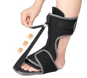 lot 3294 image: ANSUSIC Plantar Fasciitis Night Splint- Adjustable Planter Facetious Relief Brace Women Men Straps,Support Relief Foot Drop Achilles Tendonitis(Gray-1PC)