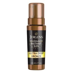 lot 3298 image: Jergens Natural Glow Instant Sun Body Mousse, Self Tanner for Ultra Deep Bronze Tan, Sunless Tanning Body Bronzer, Natural Looking Fake Tan, 6 Oz