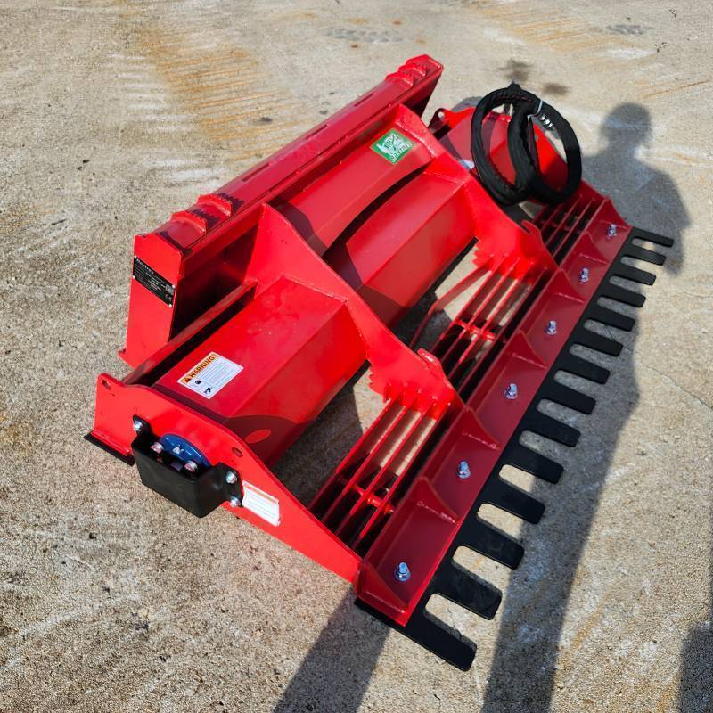 lot 6019 image: Unused 2025 Raytree Skid Steer Power Rake Land Level  RMLL60