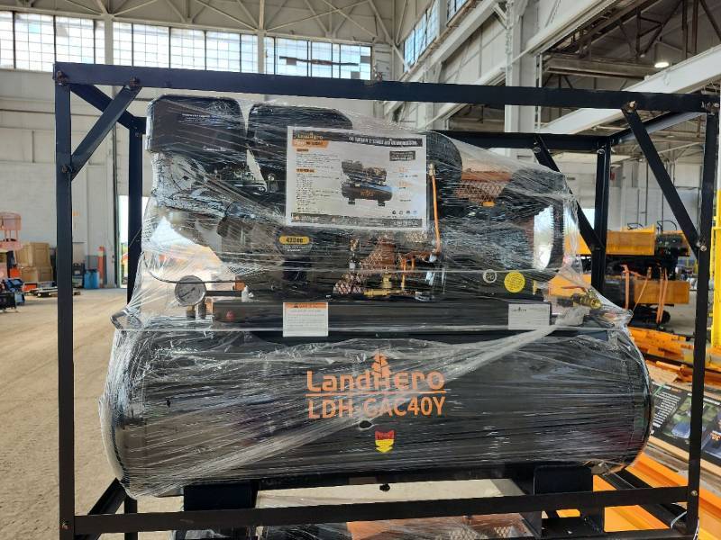 lot 2301 image: Unused LandHero 40-Gallon2-Stage Truck Mounted Gas Air Compressor  LHR-GAC40Y
