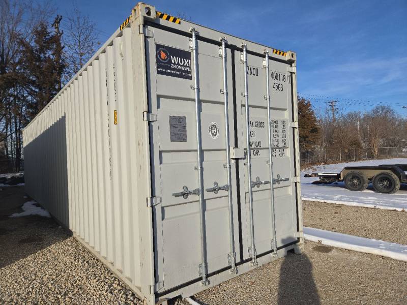 lot 2823 image: One Way Use 40ft High Cube Shipping Container, 2 Door Openings, End Opening ZNCU4001181