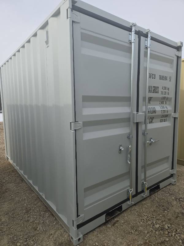 lot 9604 image: One Way Use12ft Shipping Container with Window &amp Door