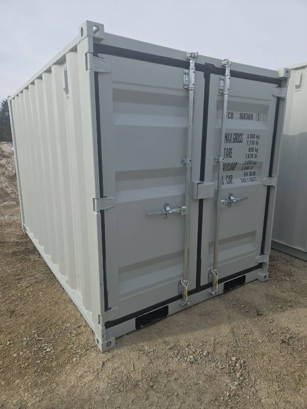 lot 9615 image: Industrial 10ft Storage Container with Built-in Window and Security Features 
