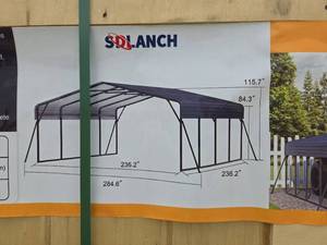 lot 4004C image: SDLANCH 20x20ft Heavy-Duty Carport Shelter  Model SDLC2020
