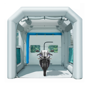 lot 42 image: Sewinfla Professional Inflatable Paint Booth 12.5 x 11.2 x 11.2Ft with 2 Blowers (370W550W)