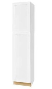 lot 31400 image: Hampton Bay Avondale 18 in. W x 24 in. D x 84 in. H Ready to Assemble Plywood Shaker Pantry Kitchen Cabinet in Alpine White