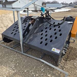 lot 8018 image: Landhonor Skid Steer Landscape Rake Attachment  72 Wide  LR-12-72W