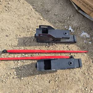 lot 8050 image: Landhonor Clamp-On Hay Spear Attachment w 43 Dual Conus Bale Spears  SHS-66-3000G