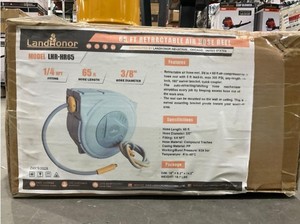 lot 8118 image: Landhonor 65 FT Retractable Air Hose Reel  LHR-HR65