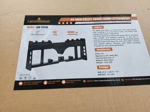 lot 8191 image: Landhonor 45 In Pallet Forks Frame Attachment  LHR-PFF45