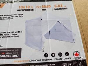 lot 8216 image: Landhonor 10 x 10 FT Pop Up Canopy with Removable Sidewalls  LHR-PUCS1010