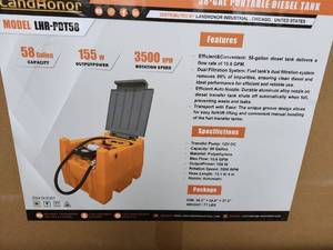 lot 8246 image: Landhonor 58-Gal Portable Diesel Tank  LHR-PDT58