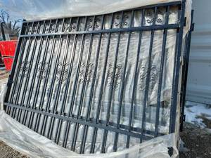 lot 7930 image: Unused 20FT Bi-Parting Wrought Iron Gate  CK-T20X