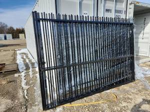 lot 7928A image: Unused 20 ft Bi-Parting Wrought Iron Gate  CK-HLM20