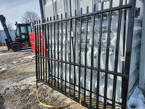 lot 7927A image: Unused 20 ft Bi-Parting Wrought Iron Gate  CK-HLM20
