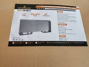 lot 8176 image: Landhonor 12 In Universal Quick Attach Mount Plate  LHR-UQA12