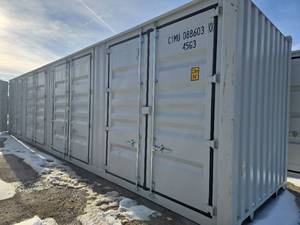 lot 14017 image: One Way Use - 40 Long High Cube Container with Double Rear & Four (4) Side Double Doors  CIMU0886030