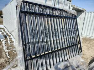 lot 7930A image: Unused 20 ft Bi-Parting Wrought Iron Gate  CK-T20X