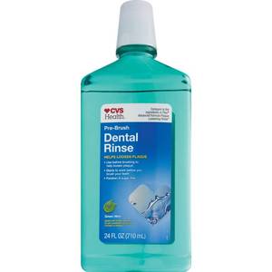 lot 65259 image: FACTORY SEALED - CVS Health Pre-Brush Dental Rinse, Green Mint, 24 oz