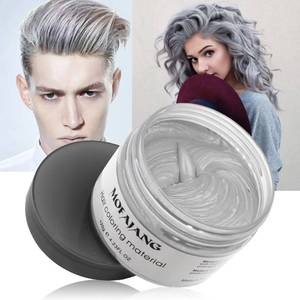 lot 65264 image: FACTORY SEALED - Silver Grey Hair Wax Pomades 4.23 oz - Natural Hair Coloring Wax Material Disposable Hair Styling Clays Ash for Cosplay, Party (Silver Grey)