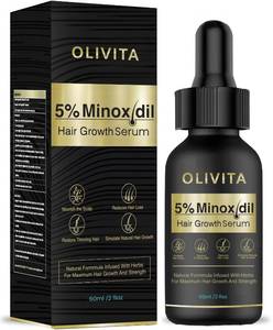 FACTORY SEALED - 5% Minoxidil Hair Growth for Men and Women: Biotin Hair Growth Serum for Beard & Hair Loss, Thinning, and Faster Regrowth Treatment - 60ML
