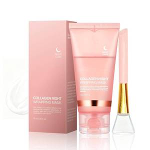 lot 65281 image: FACTORY SEALED - DaiLaiFu Collagen Night Wrapping Mask (2.54 fl oz), Peel-off Night Mask With Applicator, Deeply Nourish &Moisturize & Firm Skin,Natural Ingredients Gentle On Skin